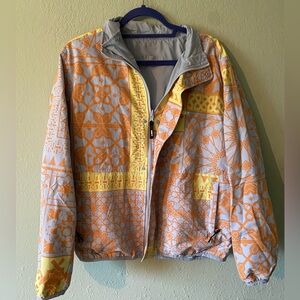 Obey Patchwork Reversible Jacket Good Grey Multi Size Medium